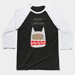 Meowy Christmas Baseball T-Shirt